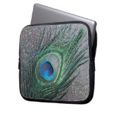 Funkelnd Black Peacock Fee Stillleben Laptopschutzhülle (Vorderseite Links)