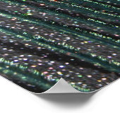 Funkelnd Black Peacock Fee Stillleben Poster (Ecke)