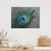 Funkelnd Black Peacock Fee Stillleben Poster (Küche)