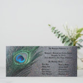 Funkelnd Black Peacock-Hochzeitsprogramm Programm (Stehend Vorderseite)