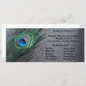 Funkelnd Black Peacock-Hochzeitsprogramm Programm (Vorne/Hinten)