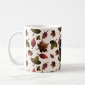 Funkelnd Blätter fallen Herbst Glitzern Monogramm Kaffeetasse (Links)