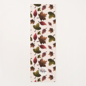 Funkelnd Blätter fallen Herbst Glitzern Monogramm Yogamatte (Vorderseite)