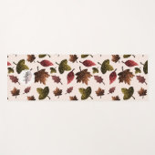 Funkelnd Blätter fallen Herbst Glitzern Monogramm Yogamatte (Vorderseite (Horizontal))