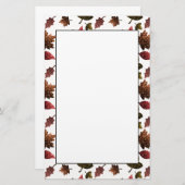 Funkelnd Blätter fallen herbstliche Glitzern ab Briefpapier (Vorne/Hinten)