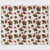 Funkelnd Blätter fallen herbstliche Glitzern ab Geschenkpapier (Flach)