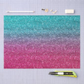 Funkelnd Blau und dunkelrosa glänzender Glitzer Seidenpapier (Handwerk)