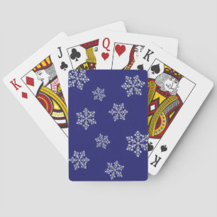 Funkelnd blaue Crystal Snowflakes Pantomime Spielkarten