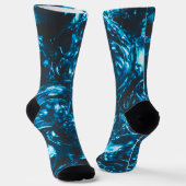 Funkelnd blaue Marmor abstrakt cool Socken (Gewinkelt)
