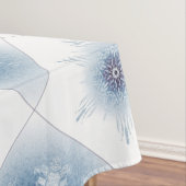 Funkelnd blaue Schneeflocken Tischdecke (Beispiel)