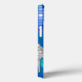 Funkelnd blaue/silberne Musik-Anmerkung u. Case-Mate iPhone Hülle (Rückseite / Rechts)