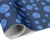 Funkelnd blaue Sterne auf blau Geschenkpapier (Rolleneckpunkt)