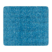 Funkelnd blauer u. silberner Glitzer Schneidebrett (Vorderseite)
