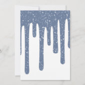 Funkelnd Blue Driving Wax Fiftieth Birthday Einladung (Rückseite)