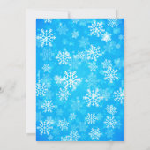 Funkelnd Blue Snowflake Weihnachts-Foto Karte (Rückseite)