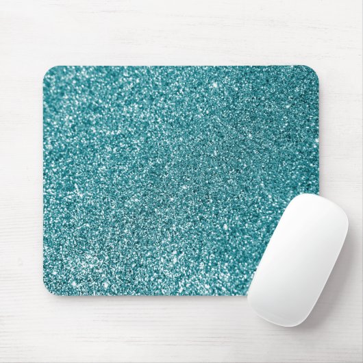 Funkelnd Bokeh-Imitate Aquamariner Glitzer Mousepad (Mit Mouse)