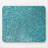Funkelnd Bokeh-Imitate Aquamariner Glitzer Mousepad (Vorne)
