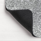 Funkelnd Bokeh Imitate Silver Glitzer Mousepad (Ecke)