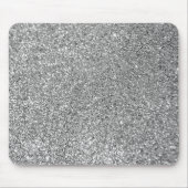 Funkelnd Bokeh Imitate Silver Glitzer Mousepad (Vorne)