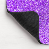 Funkelnd Bokeh Imitate Violet Lila Glitzer Mousepad (Ecke)