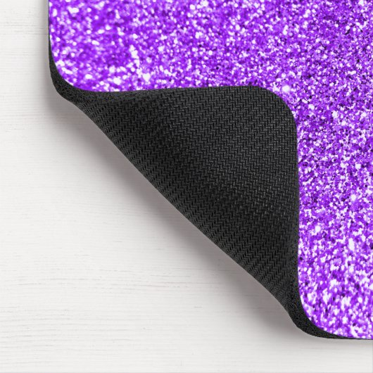 Funkelnd Bokeh Imitate Violet Lila Glitzer Mousepad (Ecke)