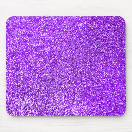 Funkelnd Bokeh Imitate Violet Lila Glitzer Mousepad (Vorne)
