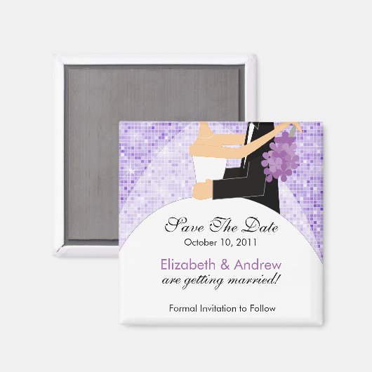 Funkelnd Brautgarten speichert das Datumsfenster Magnet (Vorderseite/Rückseite)