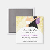 Funkelnd Brautgarten speichert das Datumsfenster Magnet (Vorderseite/Rückseite)