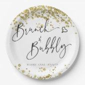 Funkelnd Brunch und Bubbly Pappteller (Vorderseite)