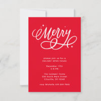 Funkelnd Bubbly Script Merry Holiday