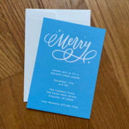 Funkelnd Bubbly Script Merry Holiday Einladung