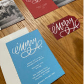 Funkelnd Bubbly Script Merry Holiday Einladung