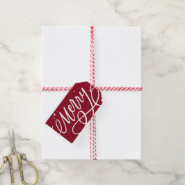 Funkelnd Bubbly Script Merry Holiday Geschenkanhänger