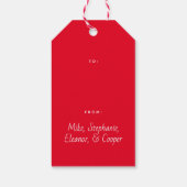 Funkelnd Bubbly Script Merry Holiday Geschenkanhänger (Rückseite)