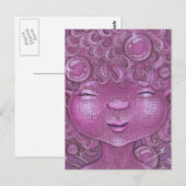 Funkelnd Bubbly Sleepy Head Postkarte (Vorne/Hinten)