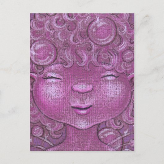 Funkelnd Bubbly Sleepy Head Postkarte (Vorderseite)