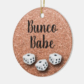 Funkelnd Bunco Baby-Imitat-Rosen-GoldGlitzer Keramikornament (Links)