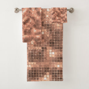 Funkelnd Champagne Gold Luxury Sparkle Girly Badhandtuch Set