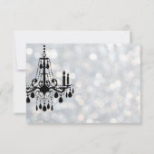 Funkelnd Chandelier UAWG RSVP Karte (Rückseite)