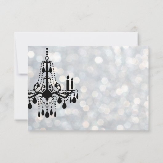 Funkelnd Chandelier UAWG RSVP Karte (Rückseite)