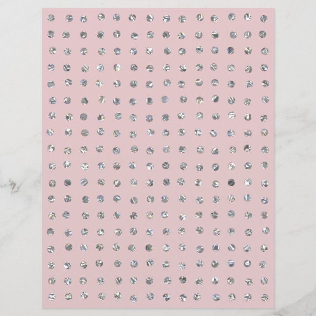 Funkelnd Crystal Glitzer Dots Scrapbook Paper (Vorderseite)