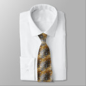 Funkelnd Decorative Gold & Silver Necktie Krawatte (Gebunden)