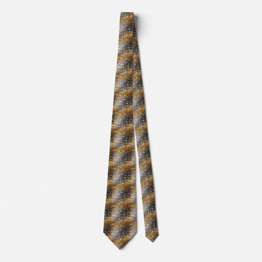 Funkelnd Decorative Gold & Silver Necktie Krawatte (Vorderseite)