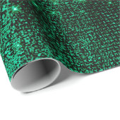 Funkelnd Deep Cali Green Metallic Leather Urban Geschenkpapier (Rolleneckpunkt)