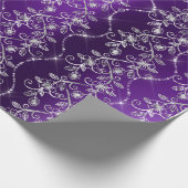 Funkelnd Diamanten Lila Pflaumenweiß Grau Geschenkpapier (Ecke)