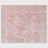 Funkelnd Diamanten Marmor Silver Pink Rose Gold Geschenkpapier (Flach)