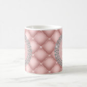 Funkelnd Diamanten mit rosafarbenem Monogramm, gep Kaffeetasse (Mittel)
