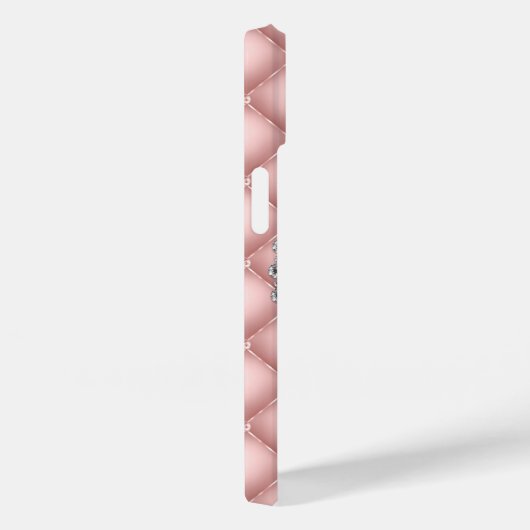 Funkelnd Diamanten Rosa Monogramm Case-Mate iPhone Hülle (Rückseite / Rechts)