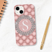 Funkelnd Diamanten Rosa Monogramm Case-Mate iPhone Hülle