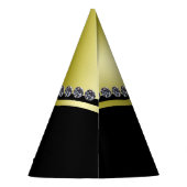 Funkelnd Diamanten u. Goldbogen-Bonbon 16 Partyhütchen (Rückseite)